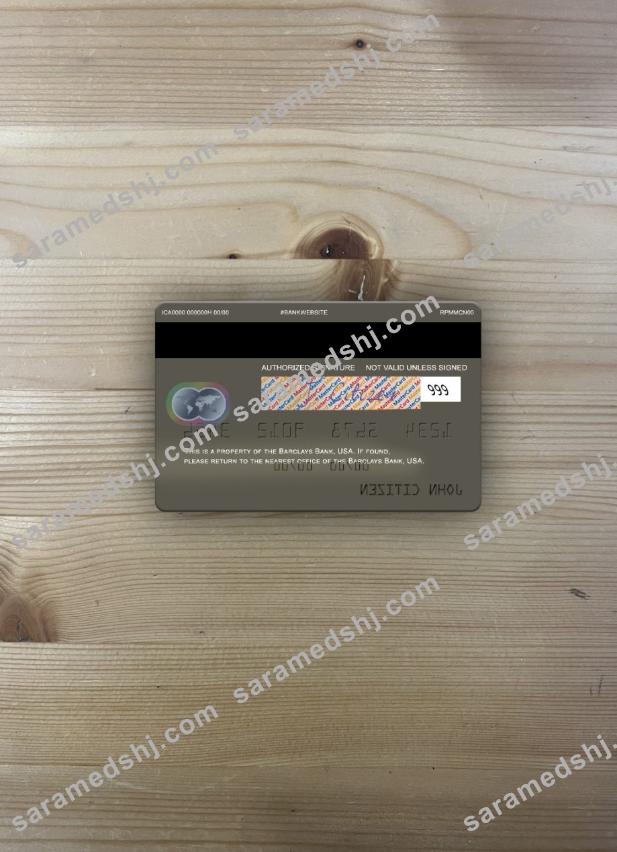 USA Barclays Bank mastercard photolook back